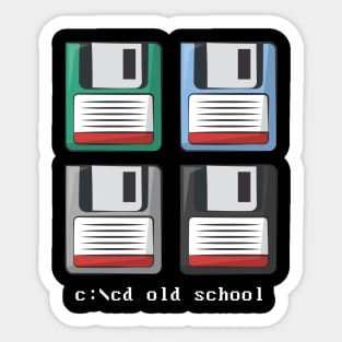 Floppy Disk Old School Sticker